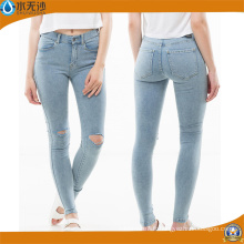 Jeans taille haute en jean taille haute femme déchirée